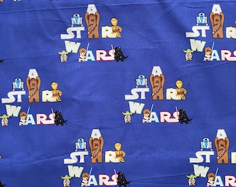 NEW Disney Star Wars Kawaii Logo 100% Cotton Fabric FAT QUARTERS or Continuous Yardage **Ships from California ##Click Item Details