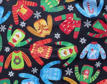 NEW. Holiday Ugly Christmas Sweaters 100% Cotton Fabric **Ships from California ##Click Item Details