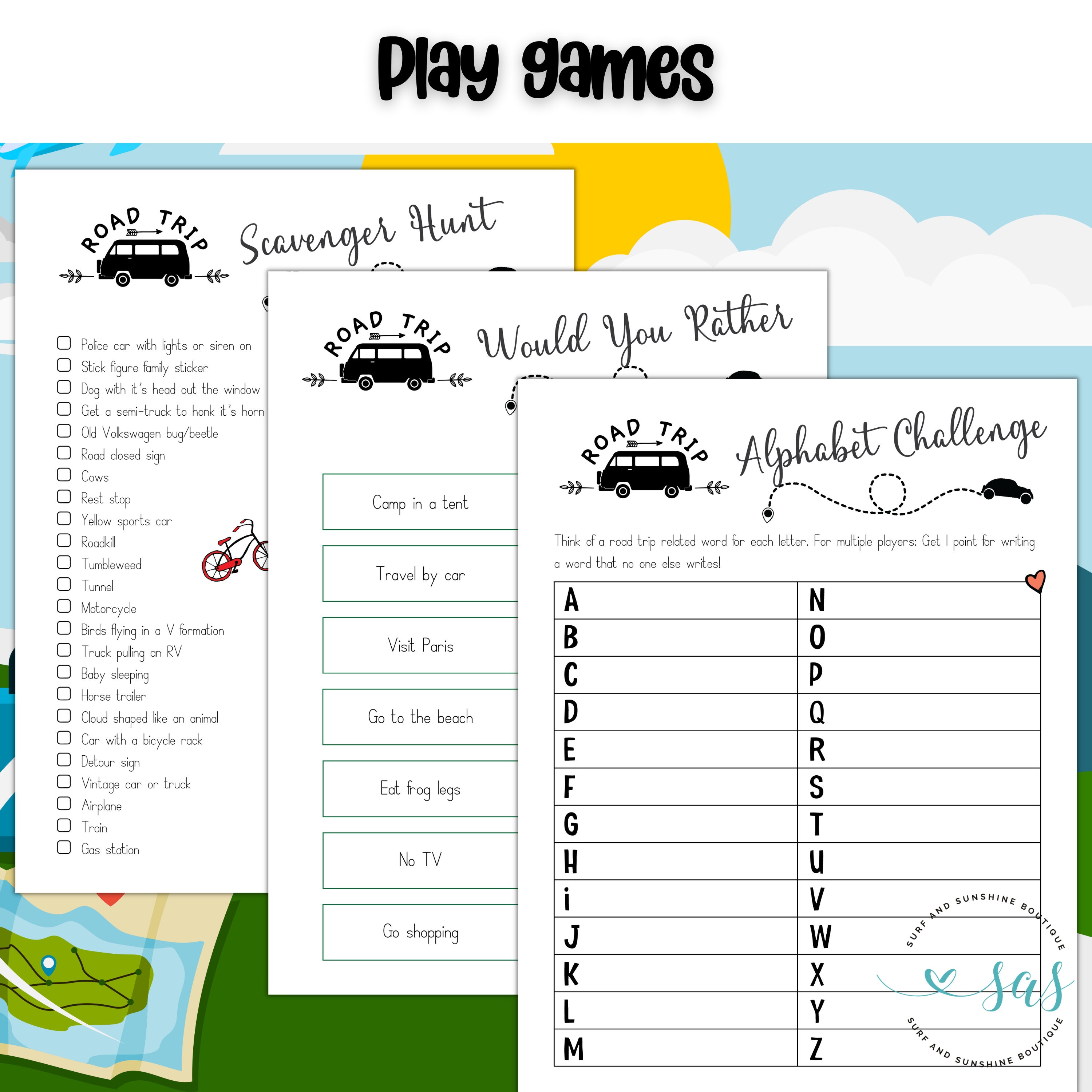 The Best Road Trip Journal and Activity Book for Kids | 50 Pages ...