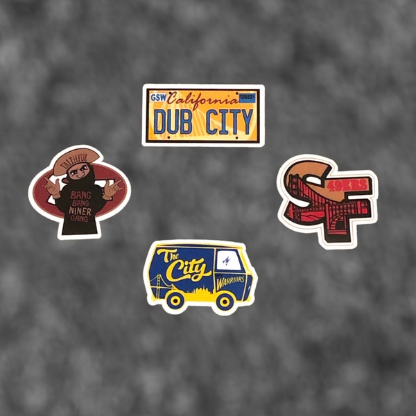 Bay Area Sports Team Stickers | Vinyl Stickers | Golden State Warriors | San Francisco Giants | SF 49ers | Sticker Bundle