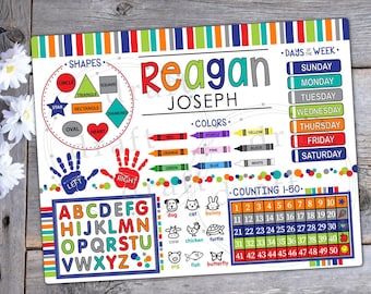 PRE-K Learning Board • Traditional - Educational Boards with Alphabet Counting, Colors - Boards - Dry Erase - Sublimation File png