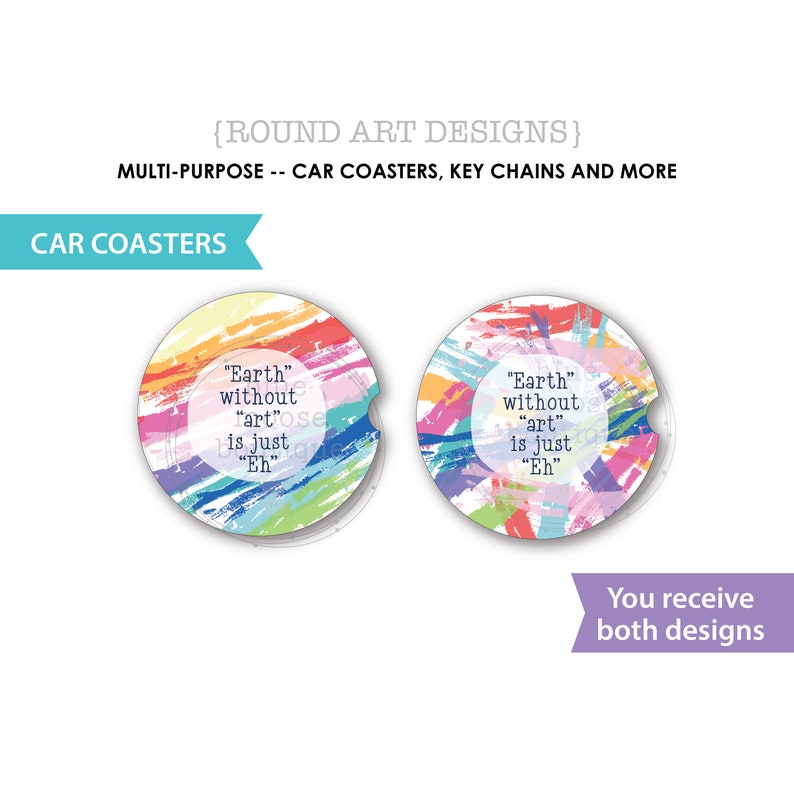 Download Car Coaster Sublimation Templates Watercolor EARTH WITHOUT ...