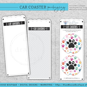 2 designs de embalagens para porta-copos de carro • Topo recortado • Tradicional • Duplo • Modelo • Imprimir e cortar ou usar tesoura • Arquivo de sublimação png