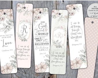 6 FAITH Bookmark Designs • Floral • Christian • Book Lover • Includes 2 Sizes for Each • Digital Download • Sublimation File png