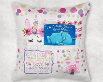 UNICORN 2 • Book Pillow Design • 8"H Pocket • Story Book • Sublimation File Design • png Files • Digital Download