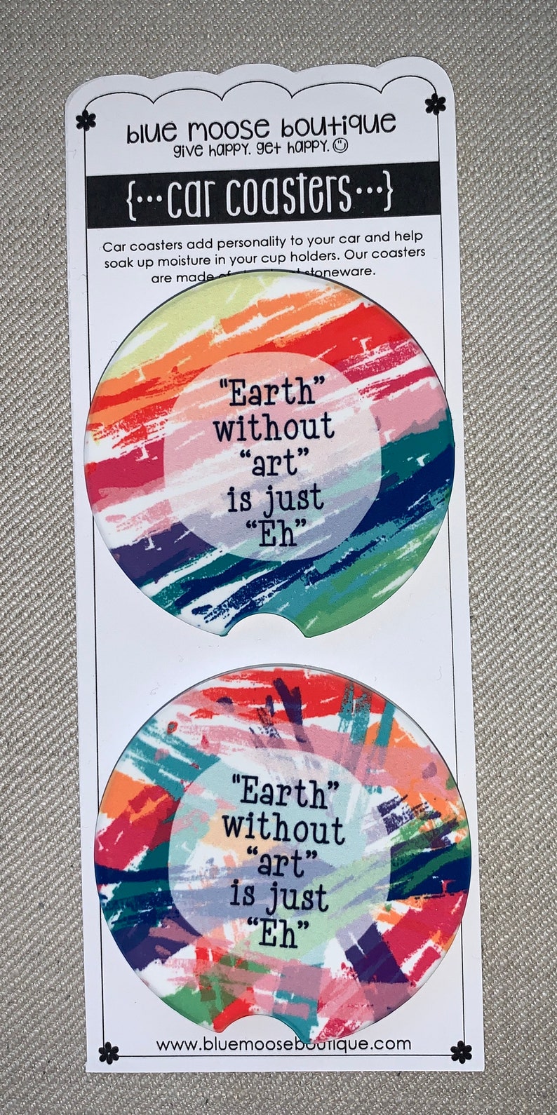 Download Car Coaster Sublimation Templates Watercolor EARTH WITHOUT | Etsy