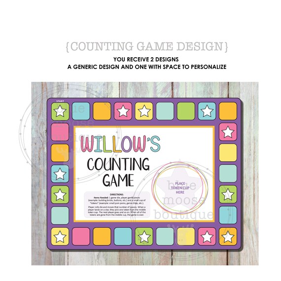 THE COUNTING GAME Family Board Game Created | Etsy