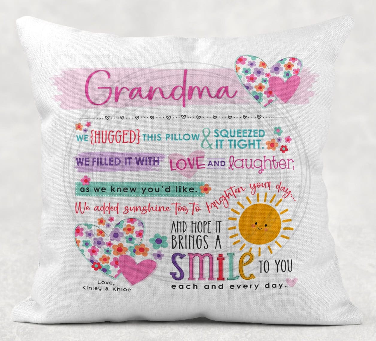 Blessed Grandma Pillows, Grandma Pillow Covers, Personalized