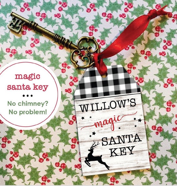 MAGIC SANTA KEY Designs With Poem Christmas 2 Designs - Etsy