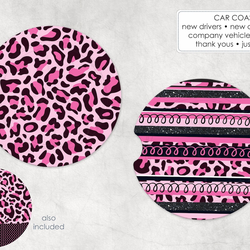 Fun Pink Coasters - Etsy