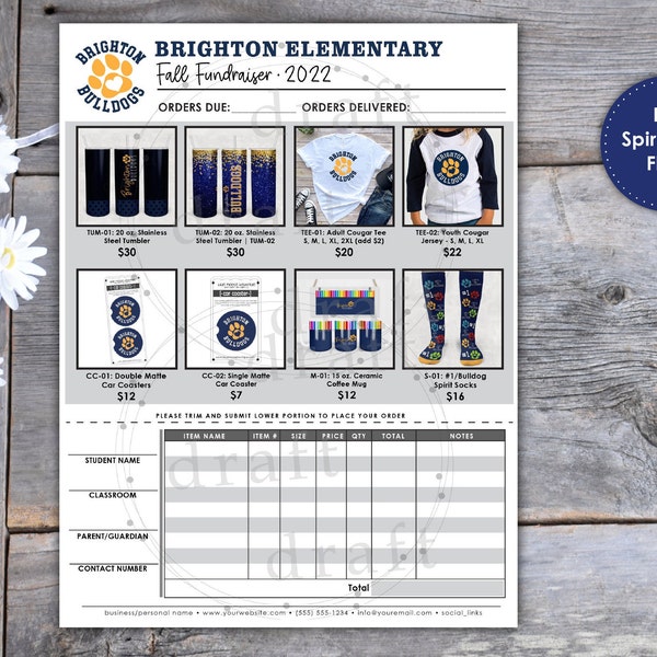 Order Form Template Etsy Order Form Template Etsy