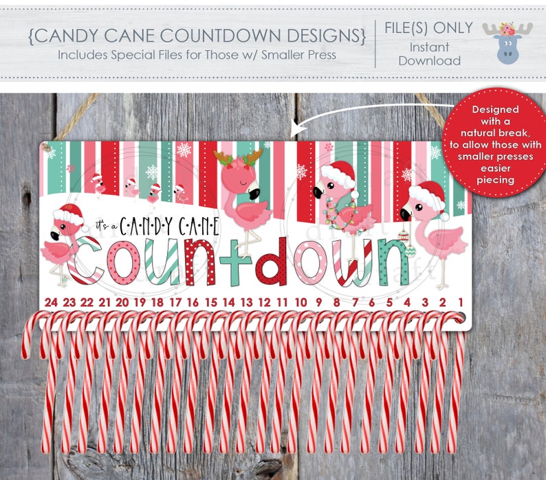 CANDY CANE COUNTDOWN 8.5x11friendly 2 Christmas Designs Etsy