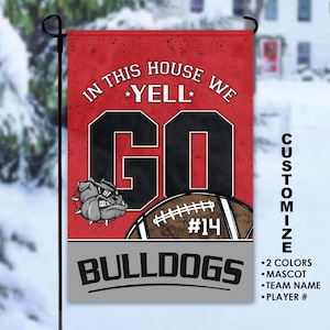 2 FOOTBALL &#39;Distressed&#39; Flag Designs • In This House We Cheer • You Customize • Add Colors & Logo  • Digital Download Sublimation Design png