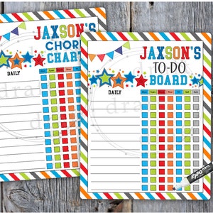 2 To-Do / CHORE Chart Designs • Personalized Dry Erase Board • Add Chores, Reading, Etc • Under the Sea Design - Sublimation File png