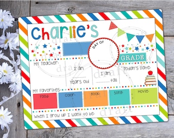 1st Day of School, Last Day, 100th Day -- Photo Picture Taking Boards • Incl Canadian Version - Dry Erase Board Fun Sublimation File png