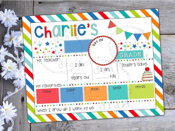 1st Day of School, Last Day, 100th Day -- Photo Picture Taking Boards • Incl Canadian Version - Dry Erase Board Fun Sublimation File png