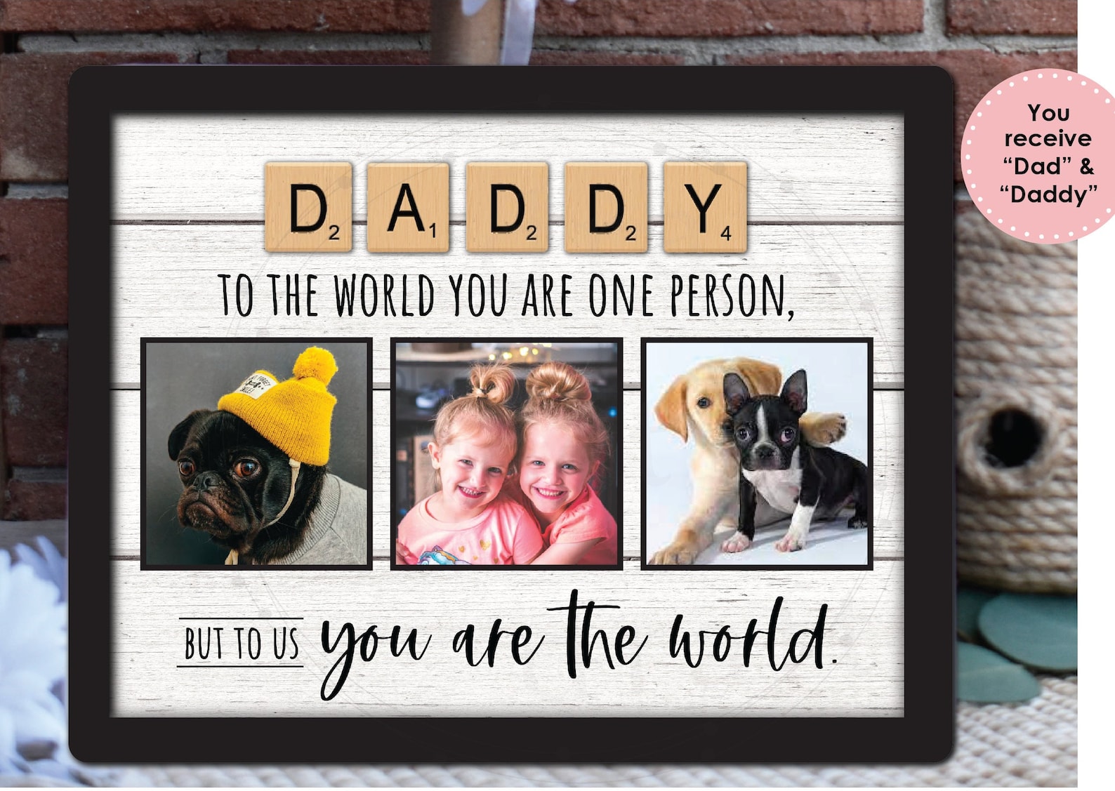 DAD & DADDY Scrabble Tiles Designs 4 Files Father's - Etsy