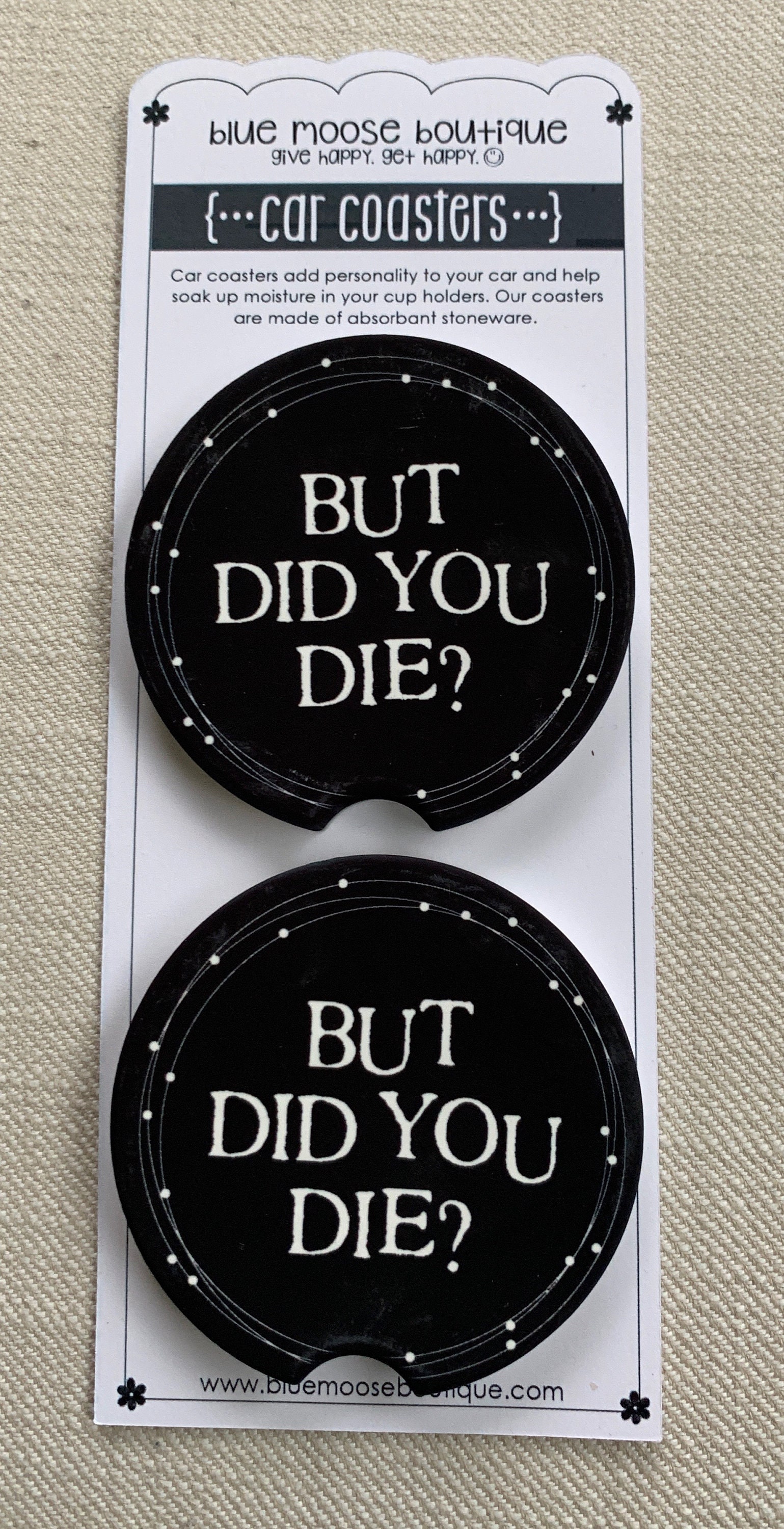 Funny and Snarky Car Coasters Set of 2 Car Coasters Etsy