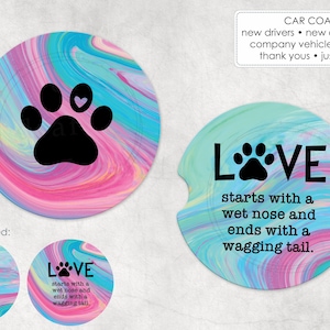 4 DOG LOVER • Car Coaster Sublimation Designs • Dog Lover • Dogs • Template Digital Download Sublimation File png