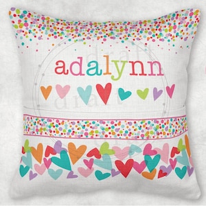 CORAZONES • Diseño de almohada de libro • Bolsillo de 8" de alto • Corazones - Color pastel - Archivo de sublimación png Archivos de descarga digital