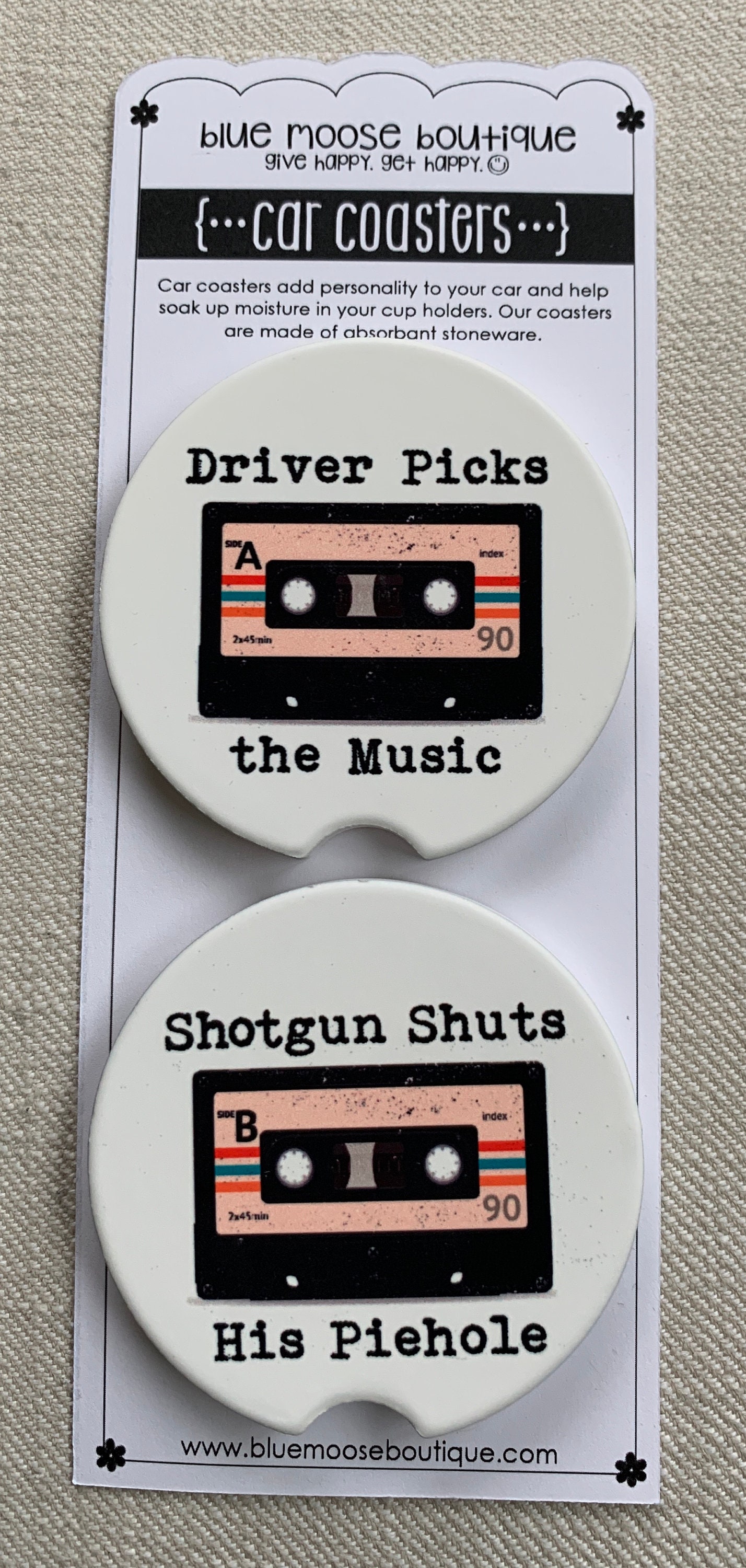 Funny and Snarky Car Coasters Set of 2 Car Coasters Etsy