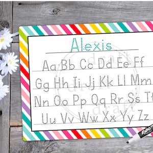 ABC Alphabet Trace Practice Board -  Dry Erase Board Game - Teacher Help Writing Letters Fun Sublimation File png