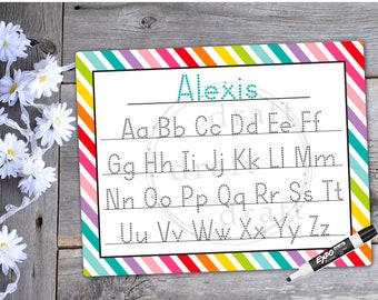 ABC Alphabet Trace Practice Board -  Dry Erase Board Game - Teacher Help Writing Letters Fun Sublimation File png