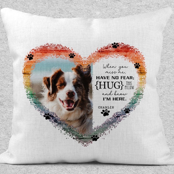 MEMORIAL DOG PILLOW Design • Loss of Pet Gift • Rainbow Bridge • Pillow • Heart • Digital Download • Template Sublimation Files pngs