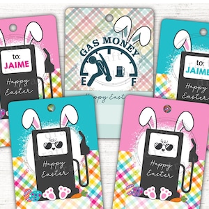 5 Oster Gas Geschenkkarten Designs • Ostern Korb • Häschen • Geld oder Lippenbalsam Halter anbringen • Sublimation Digital Download Datei PNG