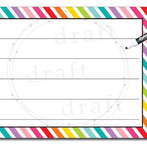 LINED Dry Erase Design • Alphabet Practice Board ==&gt; Whimsy Colors • Dry Erase Board • Letters Fun Practice • Sublimation Digital File png