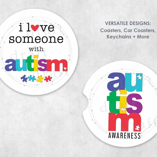 Autism Car Coaster Designs • Templates • Sublimation Digital Download File png