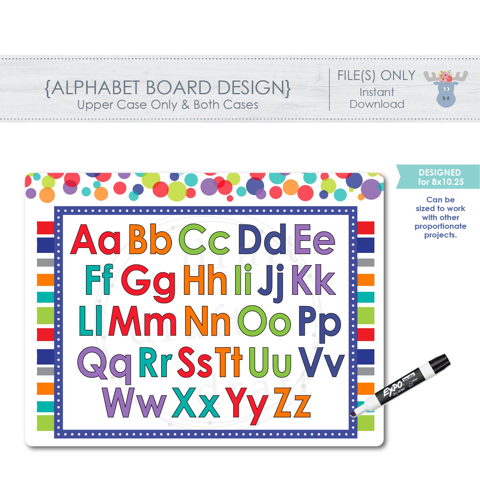 ALPHABET • 2 Designs • Alphabet Practice Board ==> Primary Colors ...
