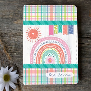 2 designs genéricos de diários para professores de séries • Boho Rainbow • Inspirador • Arquivo de sublimação para download digital png