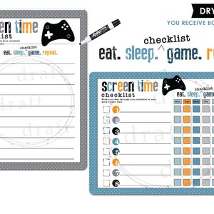 2 GAMER To-Do/Chore Board Designs • Gamer Checklist - To-Do / CHORE Boards Design • Dry Erase Board • Sublimation File png