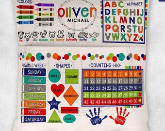 LEARNING • Book Pillow Design • 9"H Pocket • "Traditional" • Educational • ABCs • Reading Sublimation png Files Digital Download