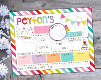 1st Day of School AND Last Day of School Photo Picture Taking Board • Incl Canadian Version, Too • Dry Erase Board Fun Sublimation File png
