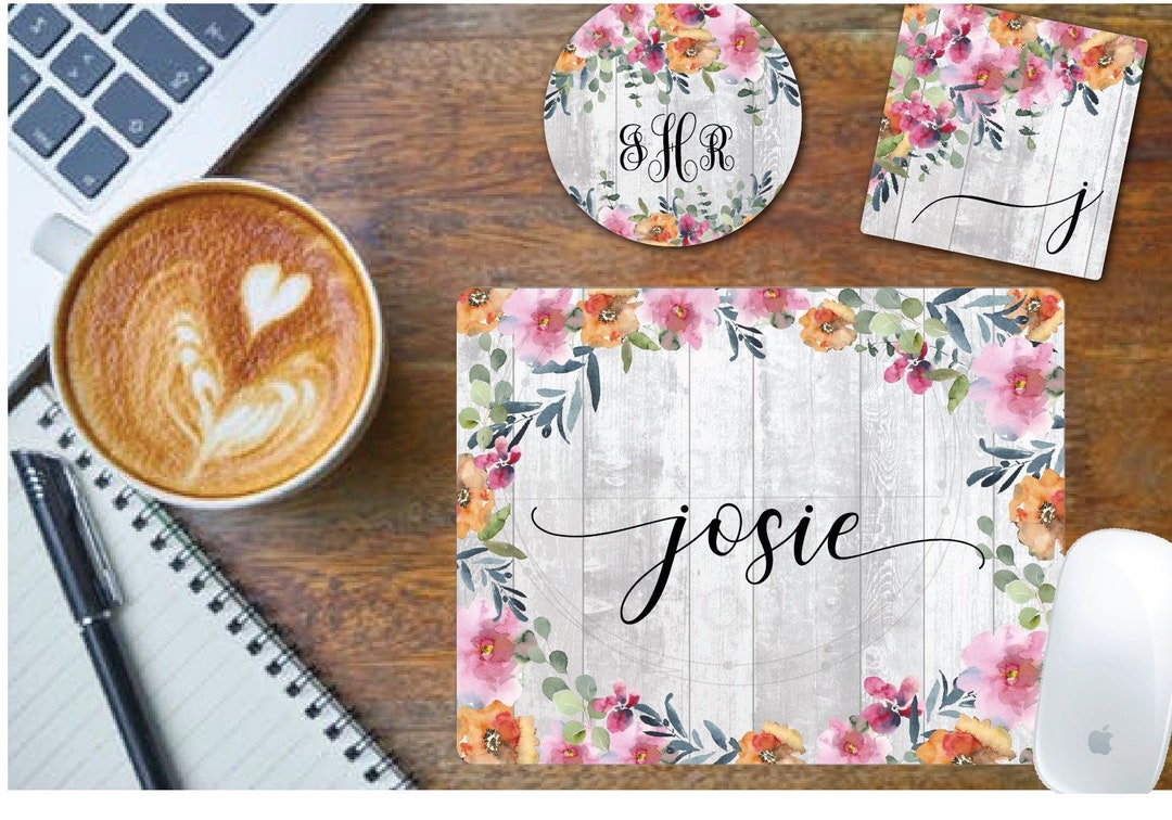 3 Mousepad & Coaster Desk Set Designs • 3 Files • Versatile Design ...