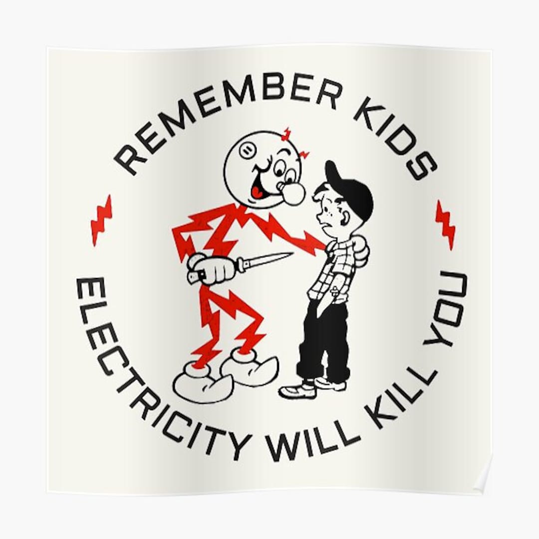 Remember Kids Electricity Will Kill You Stickers Free Etsy