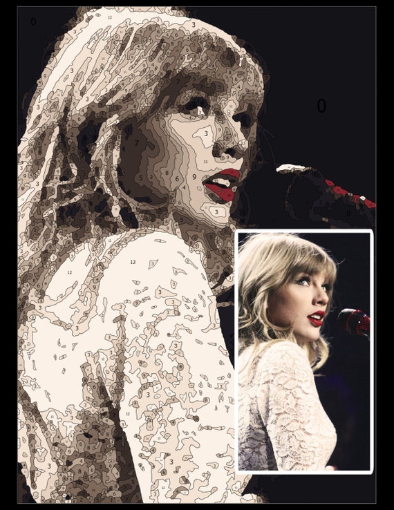 The Pretty Taylor Swift - Singers Paint By Numbers - Paint by numbers UK