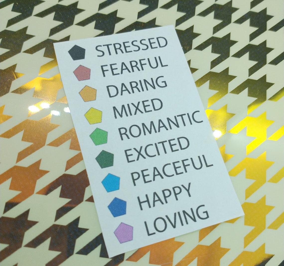 Mood Ring Chart - Etsy