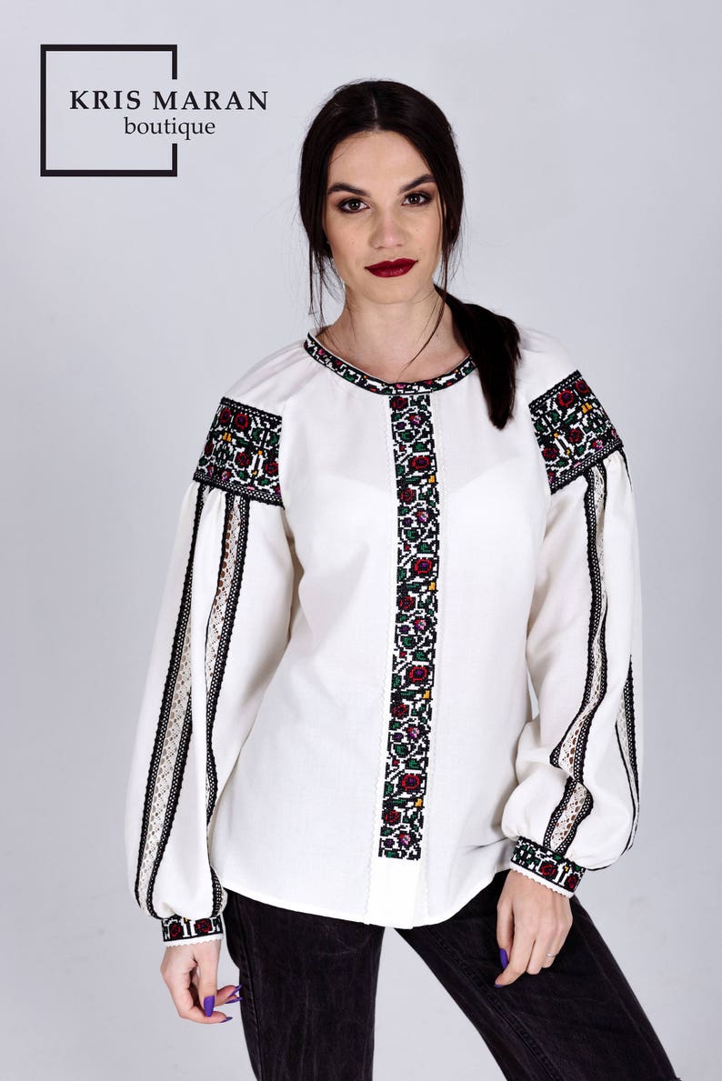 Ukrainian Blouse, Ukrainian Embroidered Blouse, Women Embroidered ...
