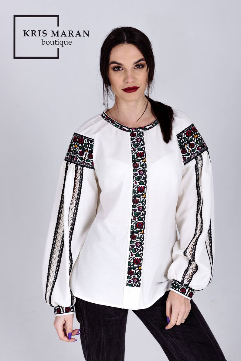 Ukrainian Blouse, Ukrainian Embroidered Blouse, Women Embroidered