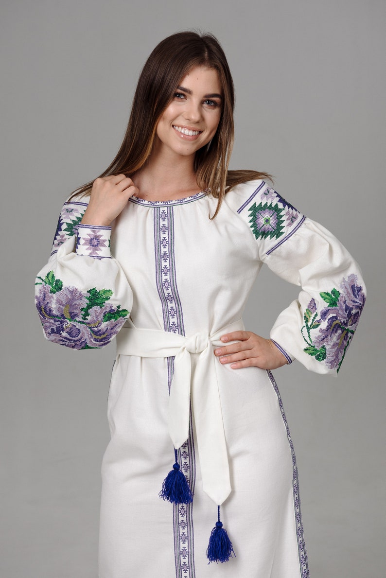 Bohemian Embroidered Dress Modern Folk Style Boho Chic - Etsy
