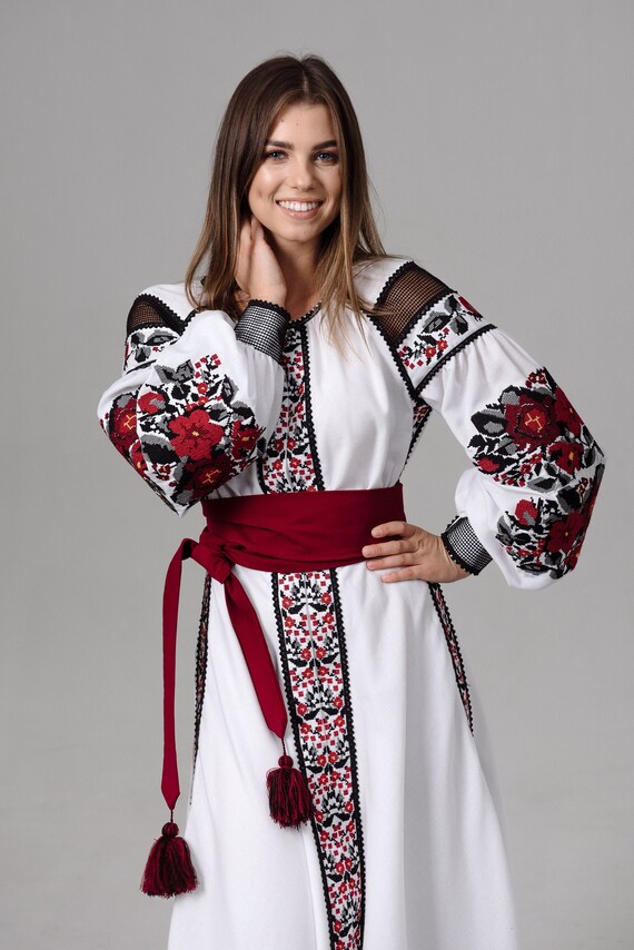 bohemian embroidered dress
