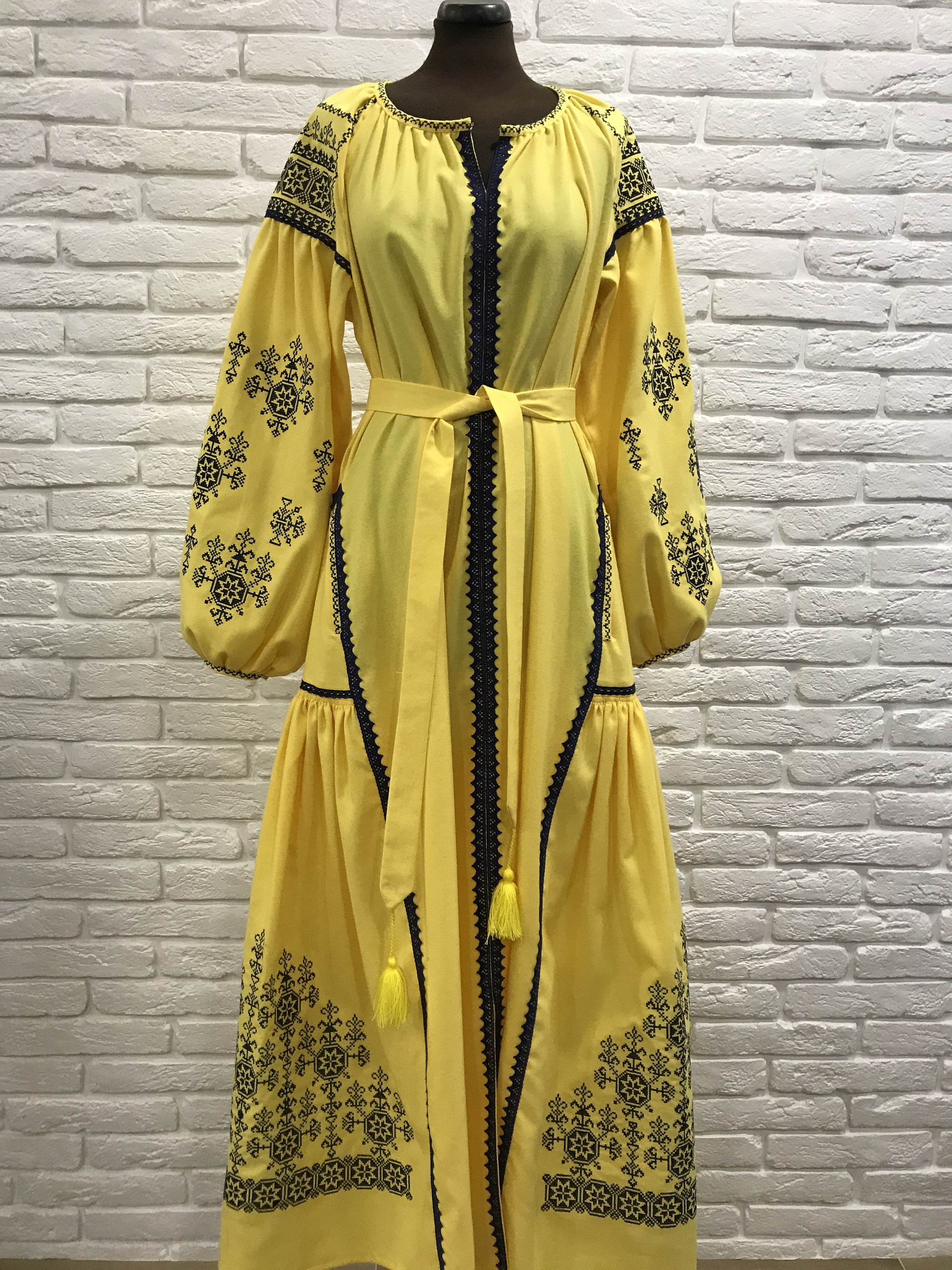 Bohemian Dress with pockets Ukrainian Dress Boho Embroidered | Etsy