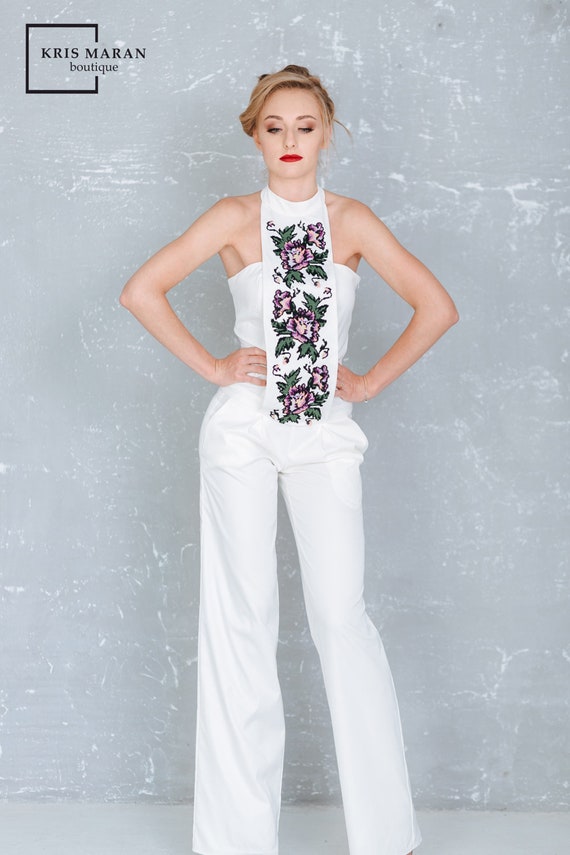 etsy white jumpsuit