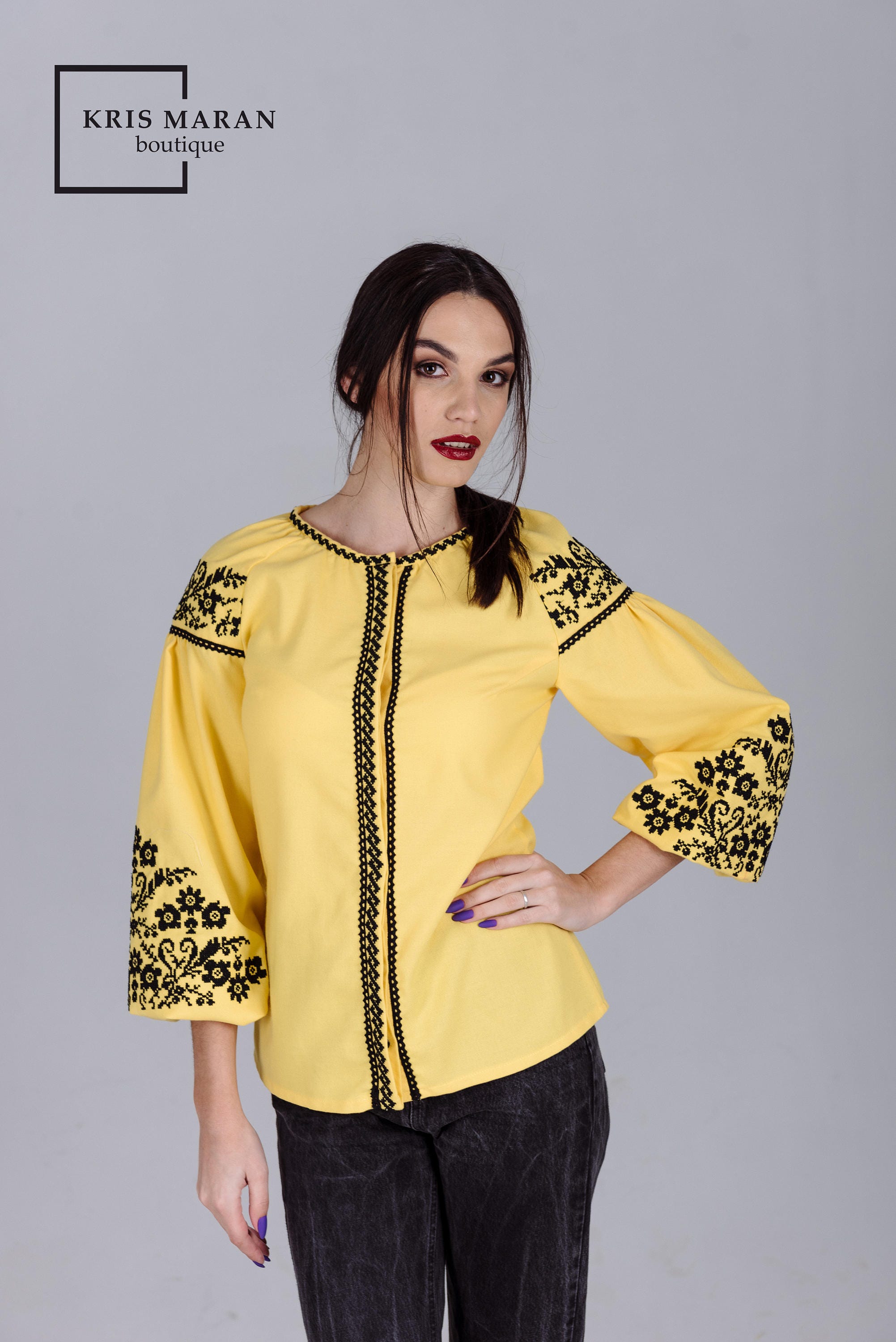 Embroidered Blouse, Ukrainian Embroidered Blouse, Boho