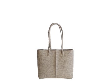 Simple felt tote bag, Medium Wool felt tote, Womans felt handbag