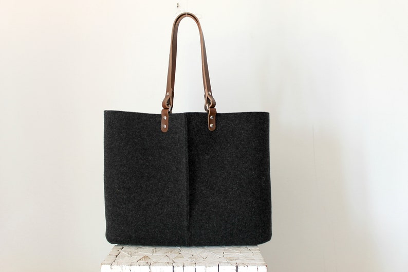 felt and leather bag