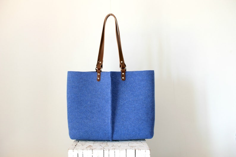 felt and leather bag
